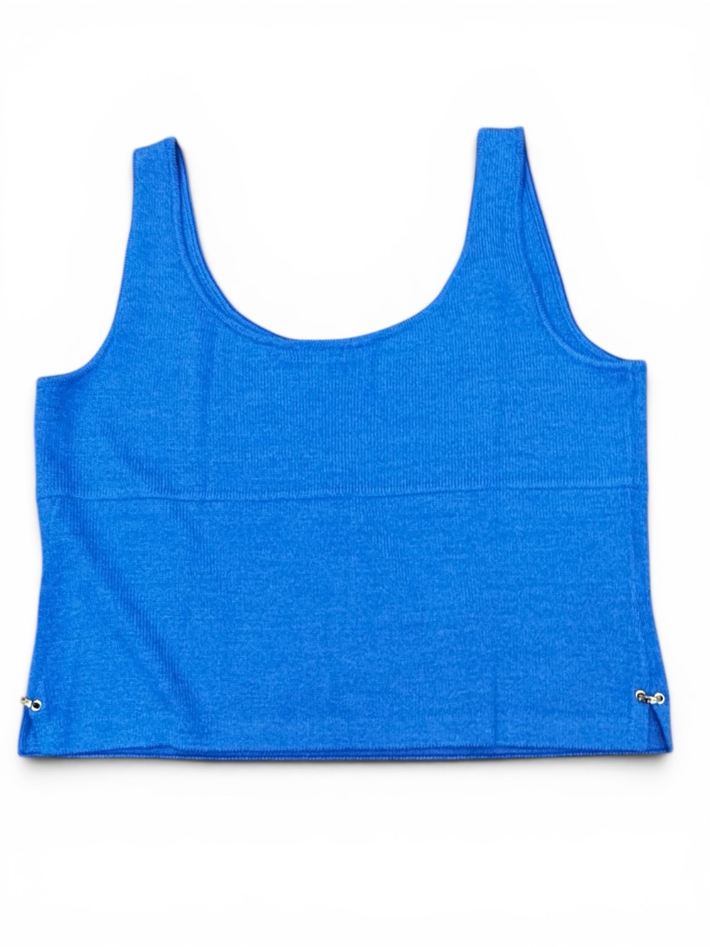 ST. JOHN Cobalt Blue Knit Tank Top Size L - Picture 4 of 8